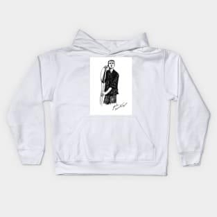 I Curtis  Original Ink Drawing Print Kids Hoodie